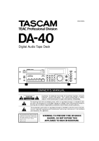 Tascam DA-40 - Owners Manual 